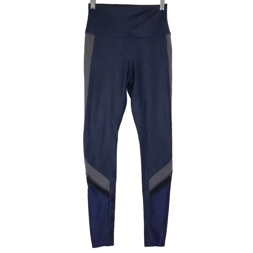 Alo Yoga High Rise Elevate Leggings Blue Gray SIZE XSMALL